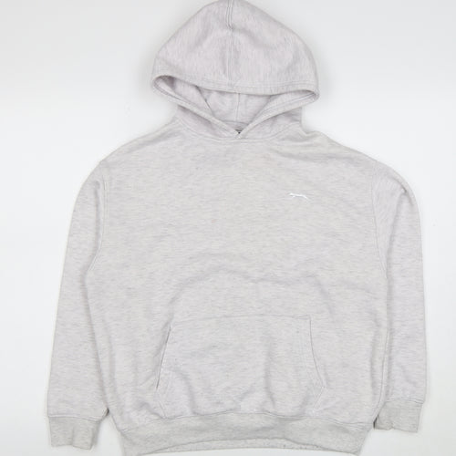 Slazenger Women’s Grey Pullover Hoodie UK 6 XXS Cotton Blend