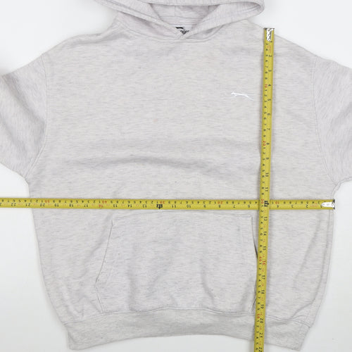 Slazenger Women’s Grey Pullover Hoodie UK 6 XXS Cotton Blend