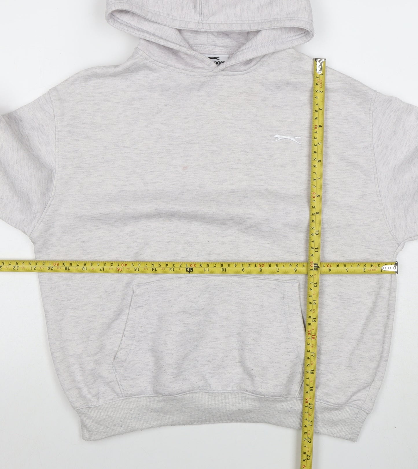 Slazenger Women’s Grey Pullover Hoodie UK 6 XXS Cotton Blend