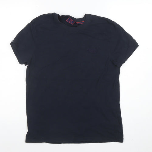 Superdry Men's Blue Organic Cotton Crew Neck T-Shirt Size M