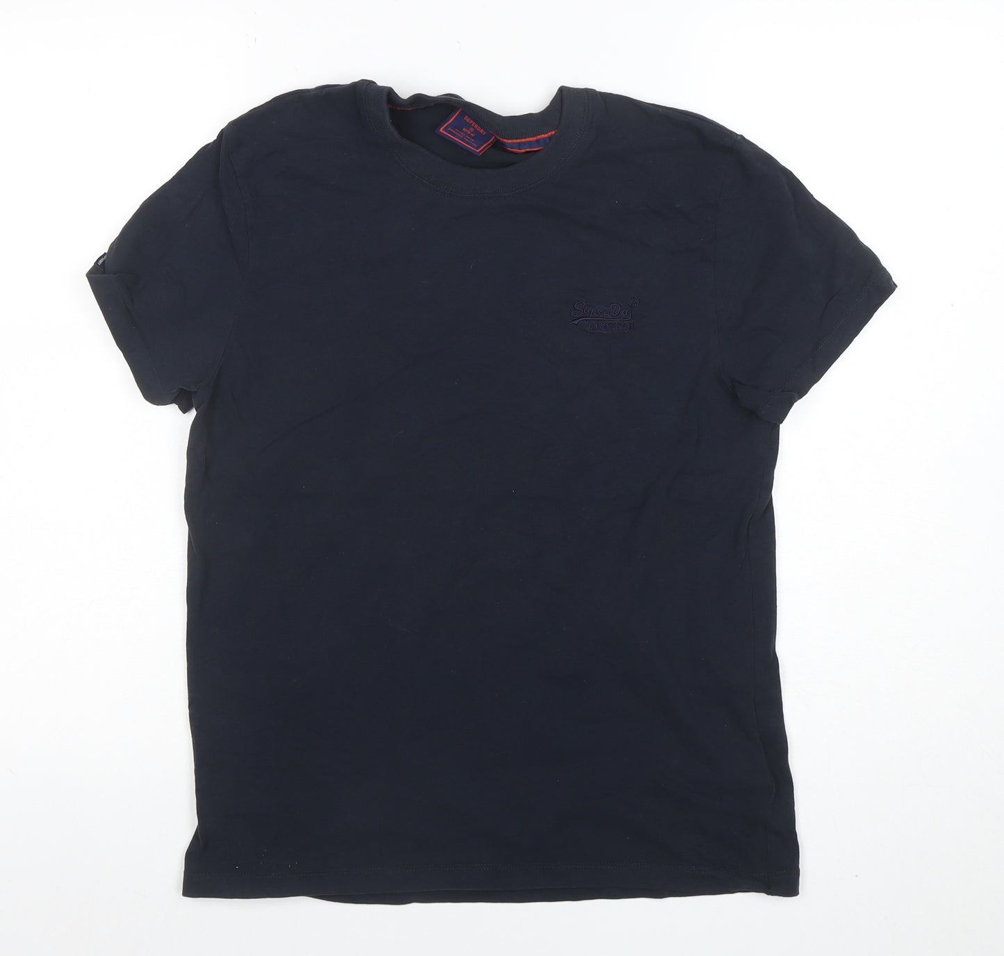 Superdry Men's Blue Organic Cotton Crew Neck T-Shirt Size M