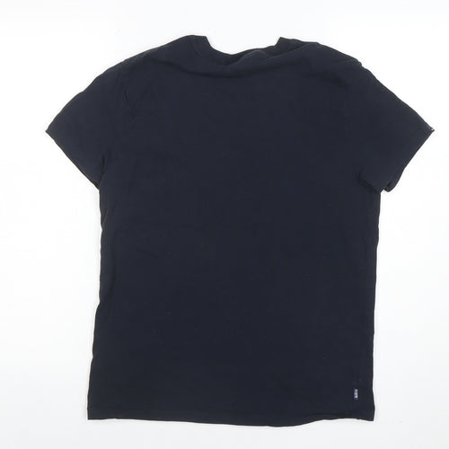 Superdry Men's Blue Organic Cotton Crew Neck T-Shirt Size M