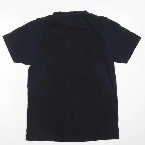 John Lewis Men’s Black Cotton Crew Neck XL T-Shirt
