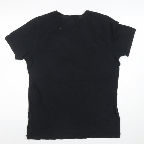 Tommy Hilfiger Denim Men’s Black Cotton Crew Neck XL T-Shirt