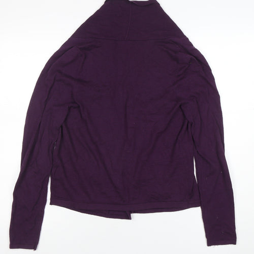 Marks and Spencer Women's Purple Size 10 Zip Accent Cardigan