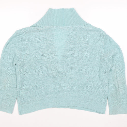 Roman Women’s Blue Knit Open Front Cardigan Size 18