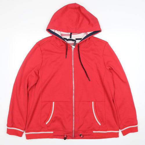 Cecil Womens Red Full Zip Hoodie XL Hooded Sweatshirt