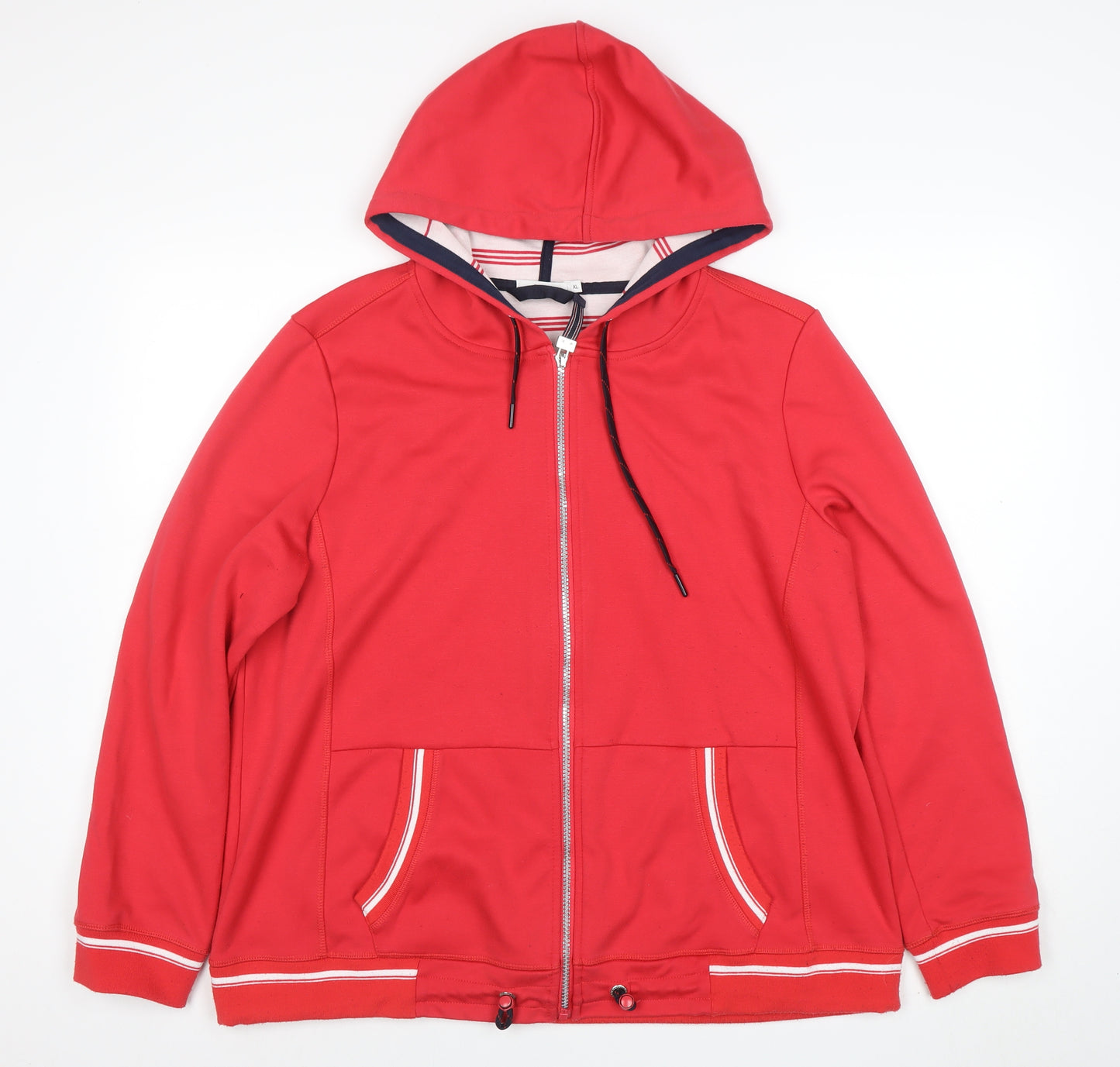 Cecil Womens Red Full Zip Hoodie XL Hooded Sweatshirt