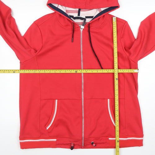 Cecil Womens Red Full Zip Hoodie XL Hooded Sweatshirt