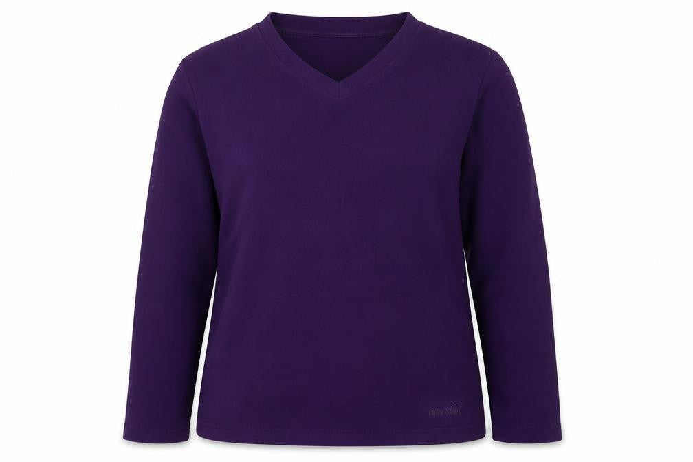 Front view of Peter Storm Women's Purple Fleece Pullover Sweatshirt, size 12