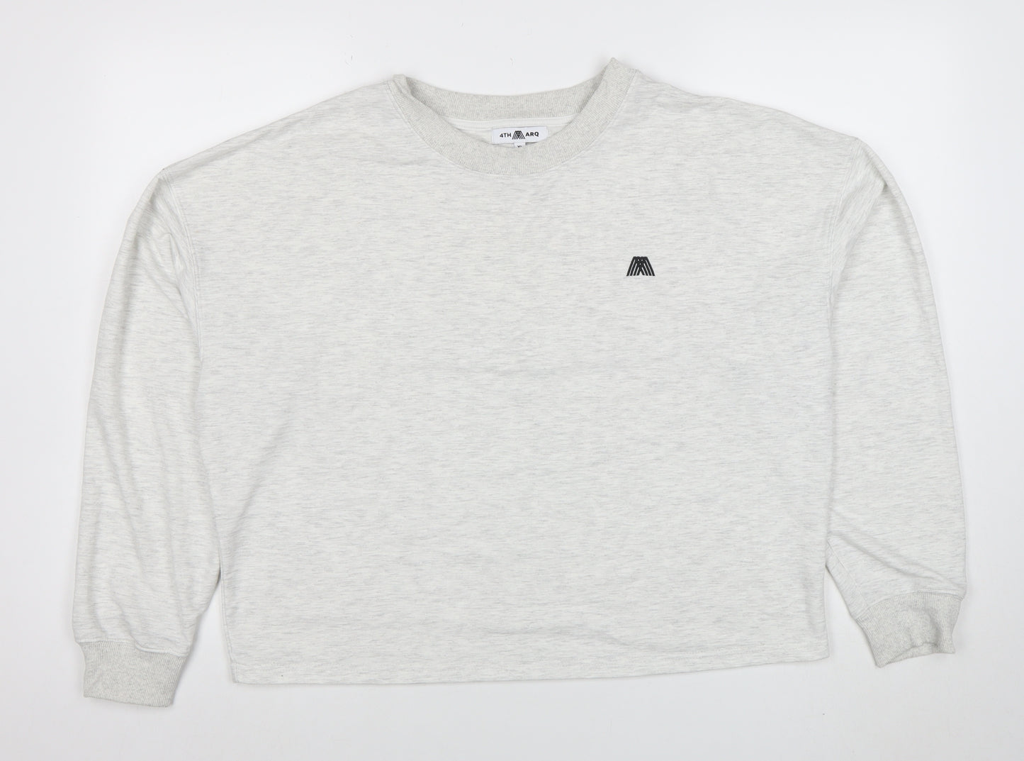 4TH ARQ Womens Grey XL Pullover Sweatshirt Crew Neck Casual