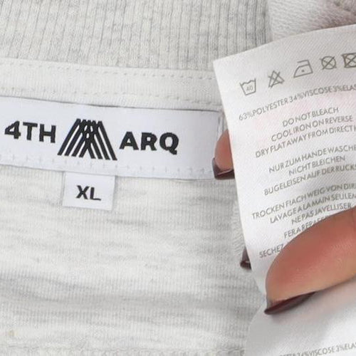 4TH ARQ Womens Grey XL Pullover Sweatshirt Crew Neck Casual