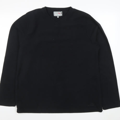 Peter Storm Women Black Size 18 V-Neck Fleece Pullover Sweatshirt