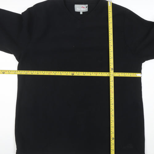 Peter Storm Women Black Size 18 V-Neck Fleece Pullover Sweatshirt