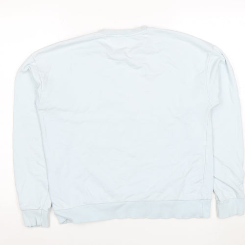 Stradivarius Women Blue Crew Neck Pullover Sweatshirt Size S