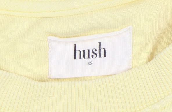 Hush Women's Yellow XS Crew Neck Organic Cotton Sweatshirt