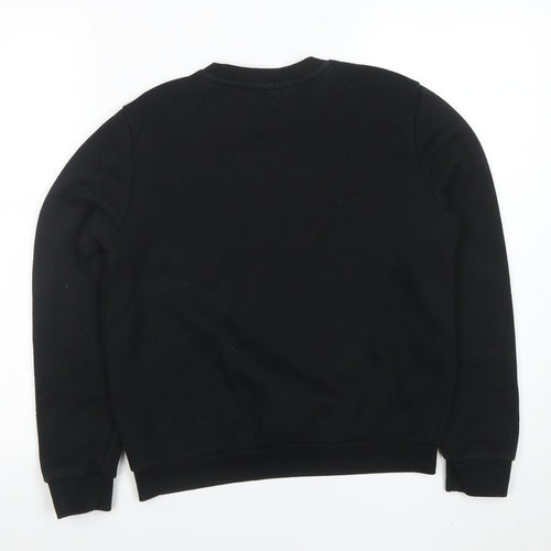 Slazenger Boys Black Crew Neck Sweatshirt Size 13 Years Fleece Blend