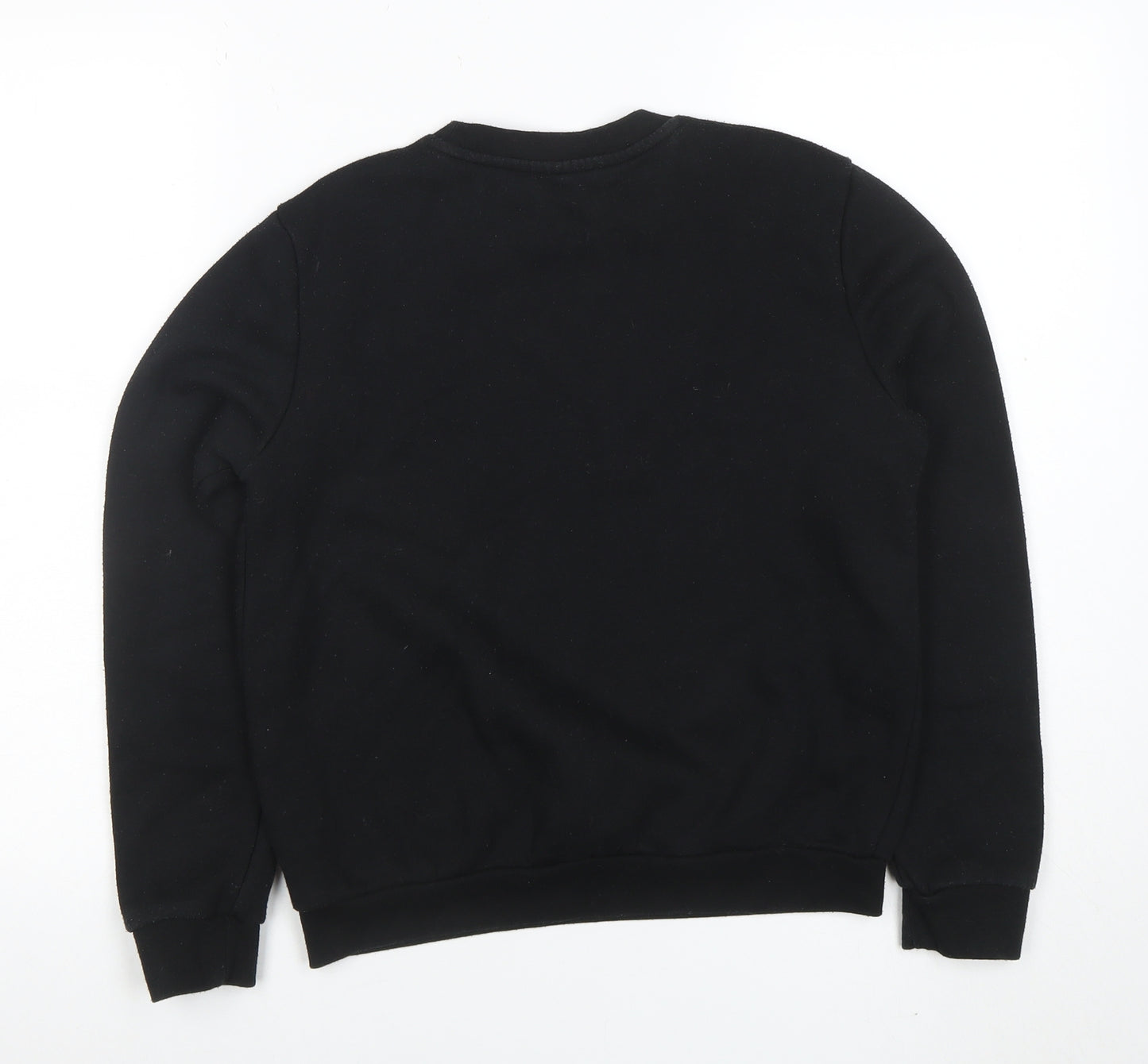 Slazenger Boys Black Crew Neck Sweatshirt Size 13 Years Fleece Blend