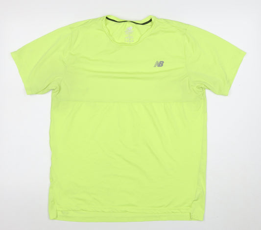 New Balance Men's Green L Athletic Fit Quick Dry Sports T-Shirt