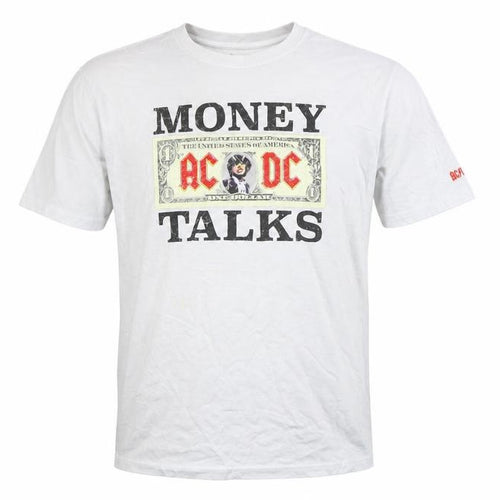 Springfield Men’s White AC/DC Money Talks Band T-Shirt 2XL Regular Fit