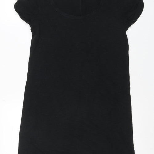 GAP Women Black Short Sleeve T-Shirt Dress Size S