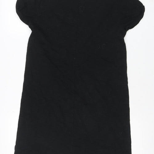 GAP Women Black Short Sleeve T-Shirt Dress Size S
