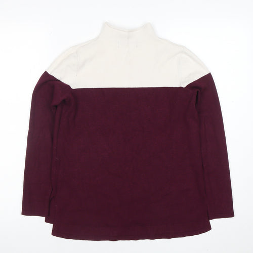 Marks and Spencer Women’s Multicoloured High Neck Jumper Size 10