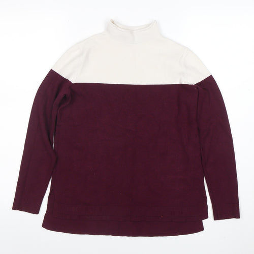 Marks and Spencer Women’s Multicoloured High Neck Jumper Size 10