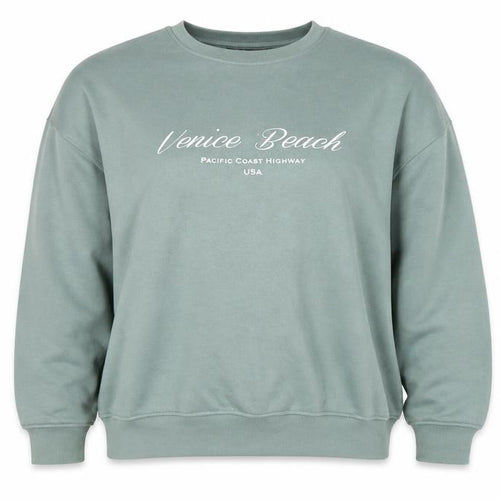 Dunnes Women’s Sage Green Venice Beach Print Sweatshirt XL