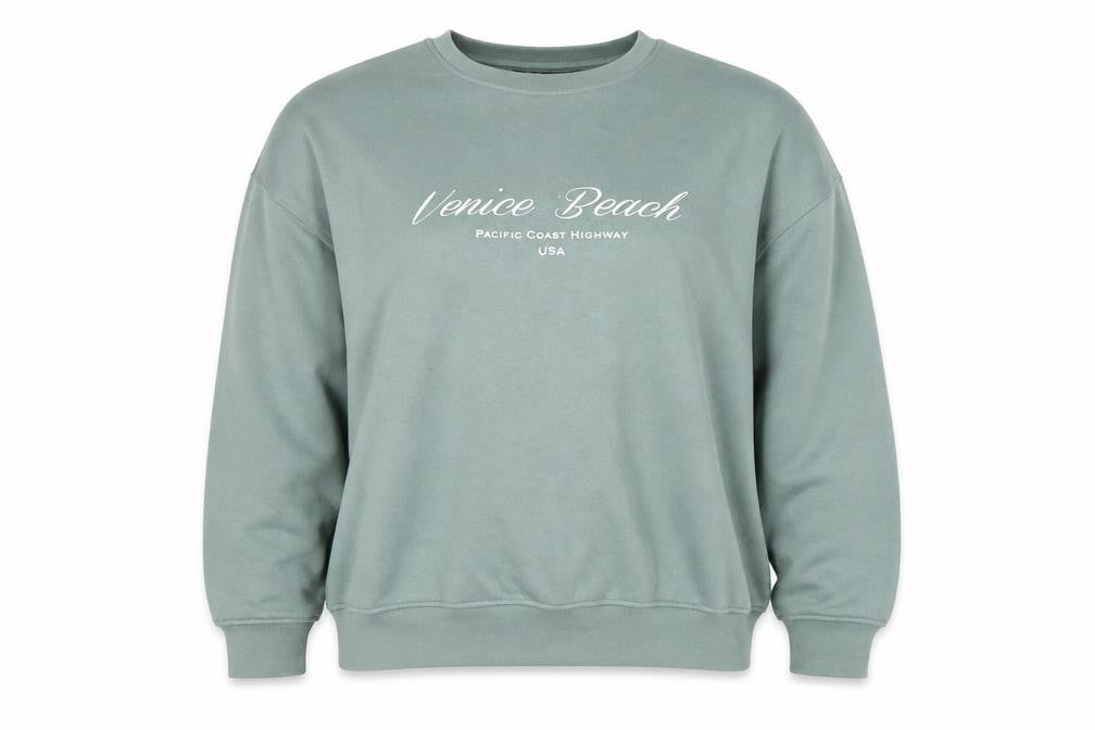 Dunnes Women’s Sage Green Venice Beach Print Sweatshirt XL