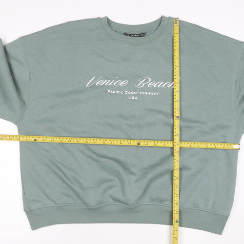 Dunnes Women’s Sage Green Venice Beach Print Sweatshirt XL