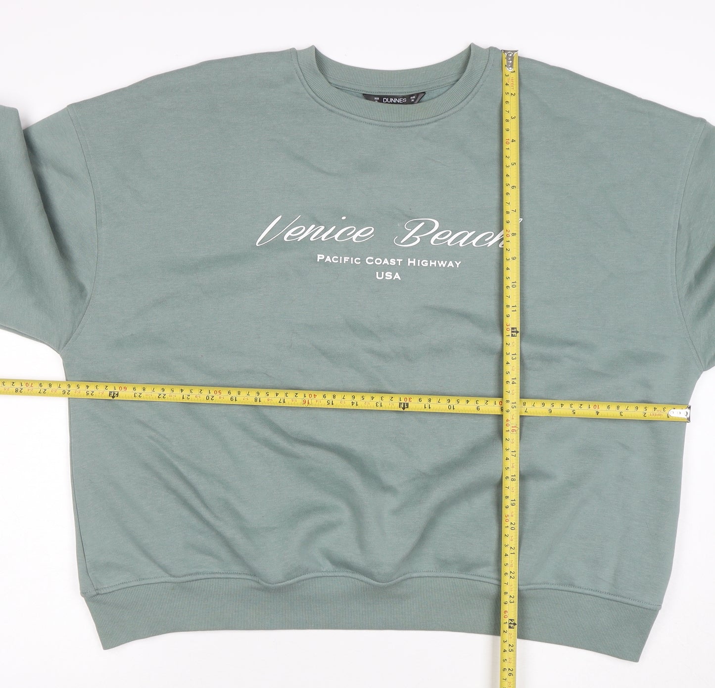 Dunnes Women’s Sage Green Venice Beach Print Sweatshirt XL