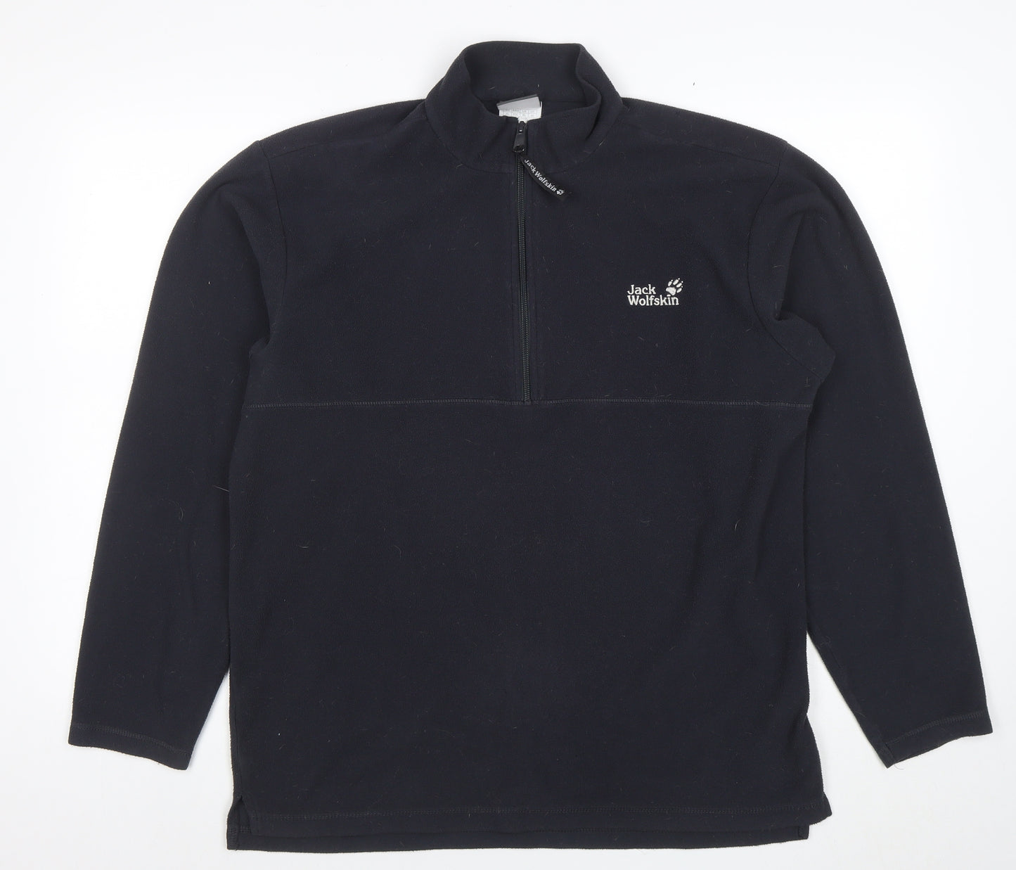 Jack Wolfskin Men's Black XL Fleece 1/2 Zip Outdoor Sweatshirt