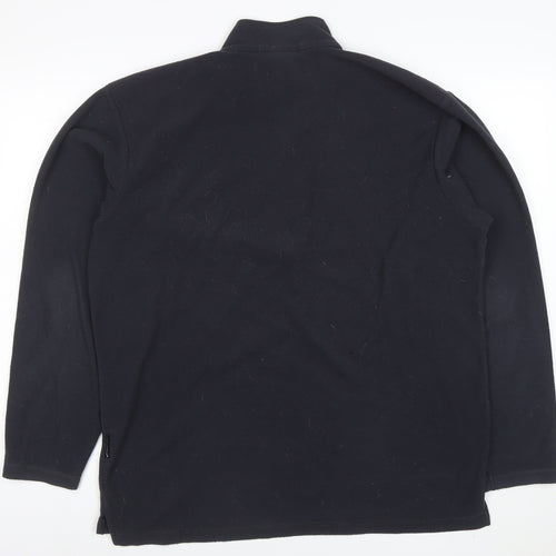 Jack Wolfskin Men's Black XL Fleece 1/2 Zip Outdoor Sweatshirt