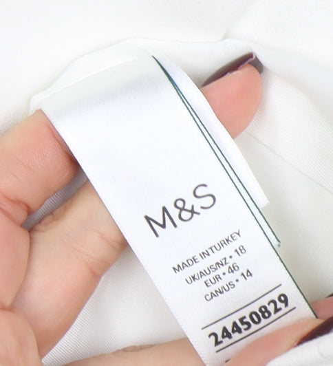 Marks and Spencer Women's Ivory Tuxedo Waistcoat Size 18 Tailored