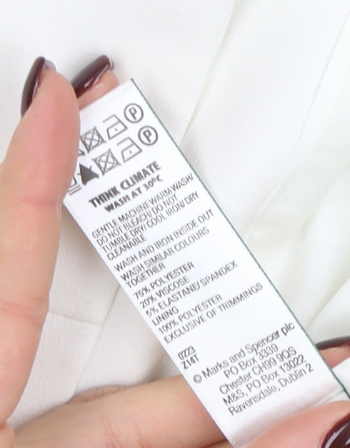 Marks and Spencer Women's Ivory Tuxedo Waistcoat Size 18 Tailored