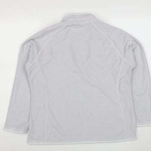 Mountain Warehouse Women White Fleece 1/2 Zip Pullover Sweatshirt Size 14