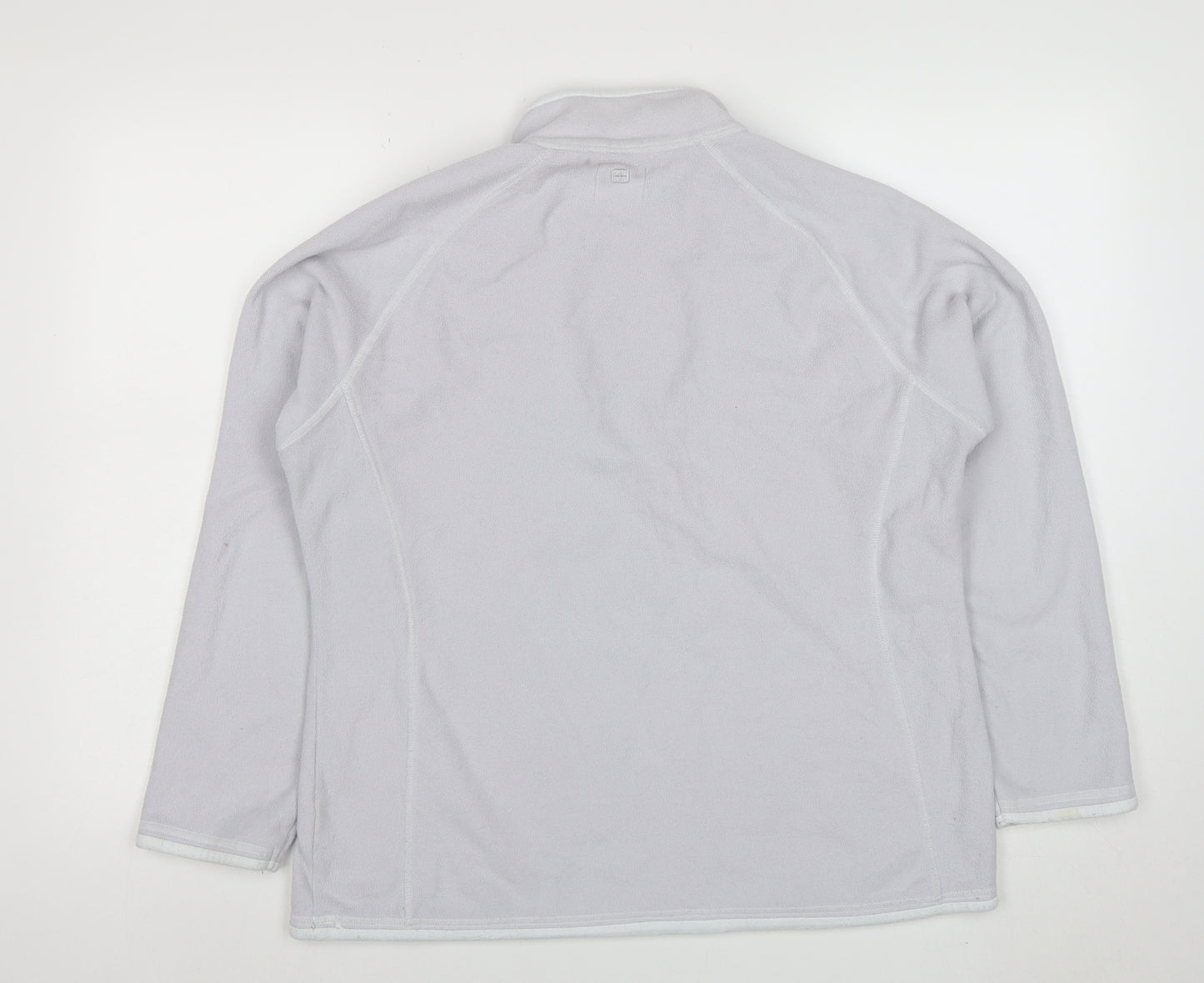 Mountain Warehouse Women White Fleece 1/2 Zip Pullover Sweatshirt Size 14