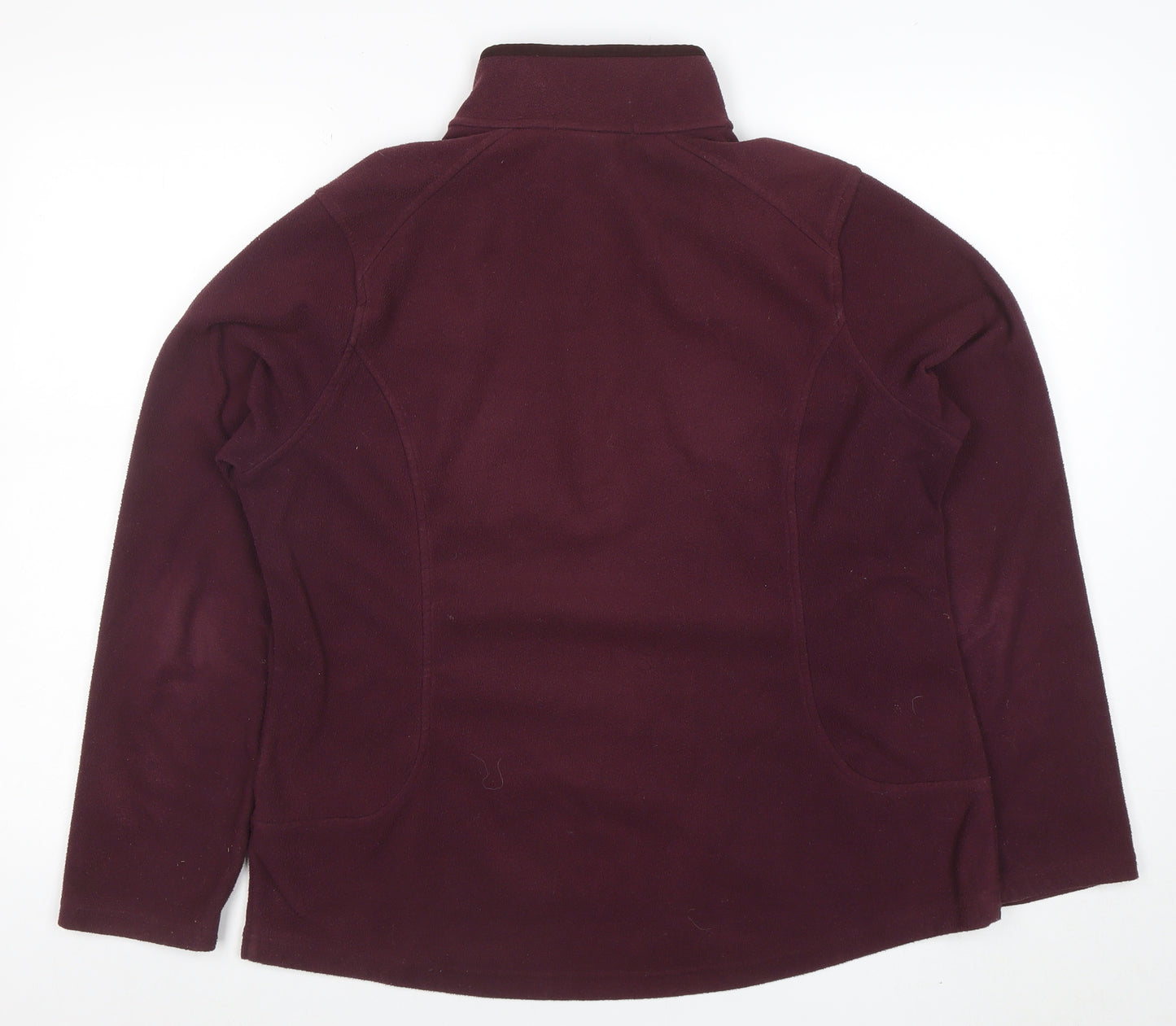 Lands' End Women's Burgundy Fleece 1/2 Zip Pullover Sweatshirt Size L