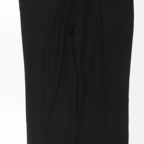 Next Men's Black Formal Trousers 34R Regular Fit Machine Washable