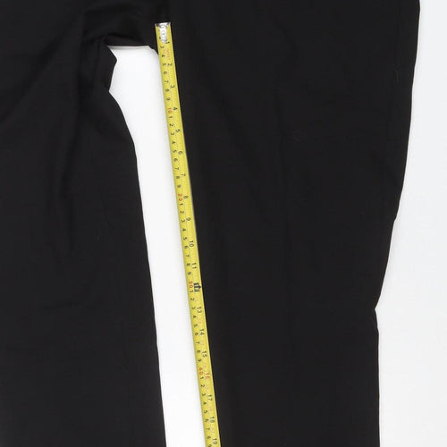 Next Men's Black Formal Trousers 34R Regular Fit Machine Washable