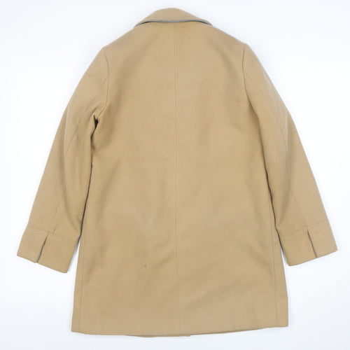 Topshop Women’s Petite Beige Wool Blend Mid-Length Coat Size 4