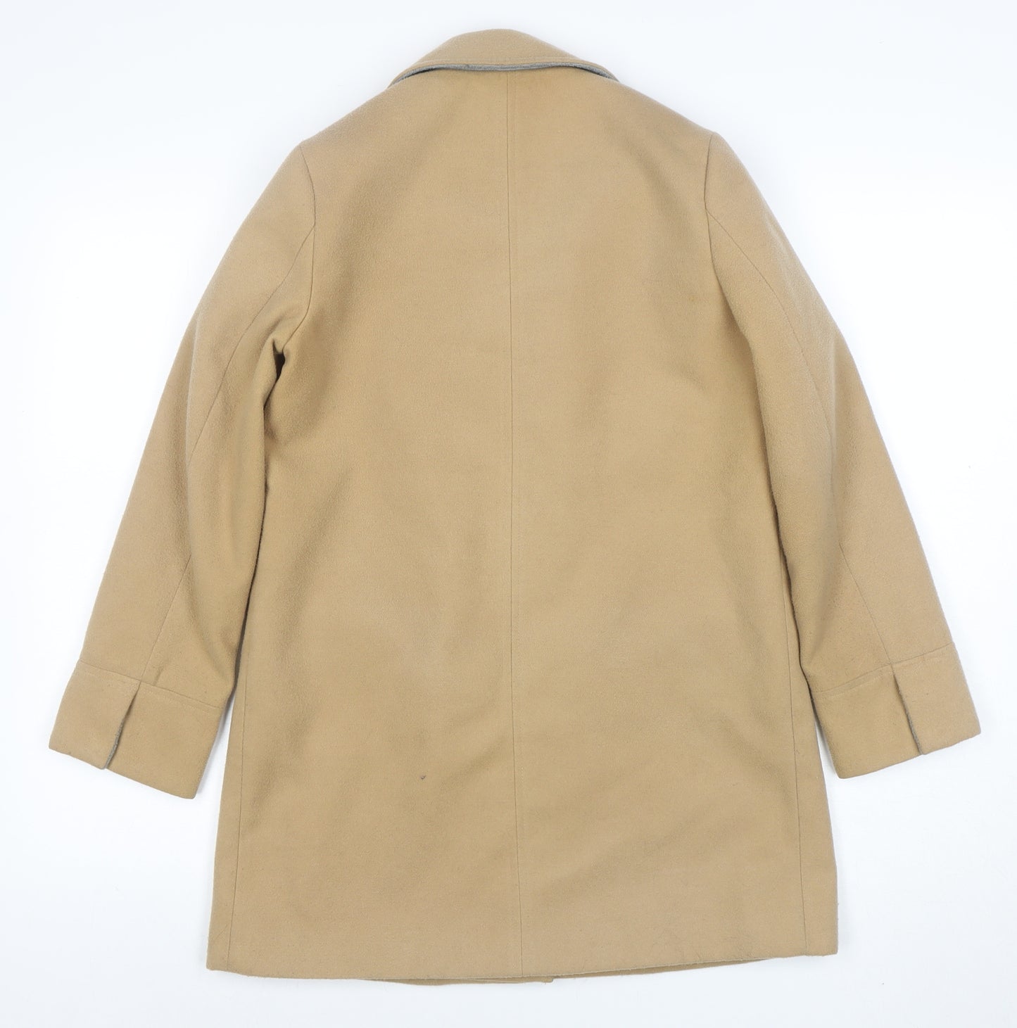 Topshop Women’s Petite Beige Wool Blend Mid-Length Coat Size 4