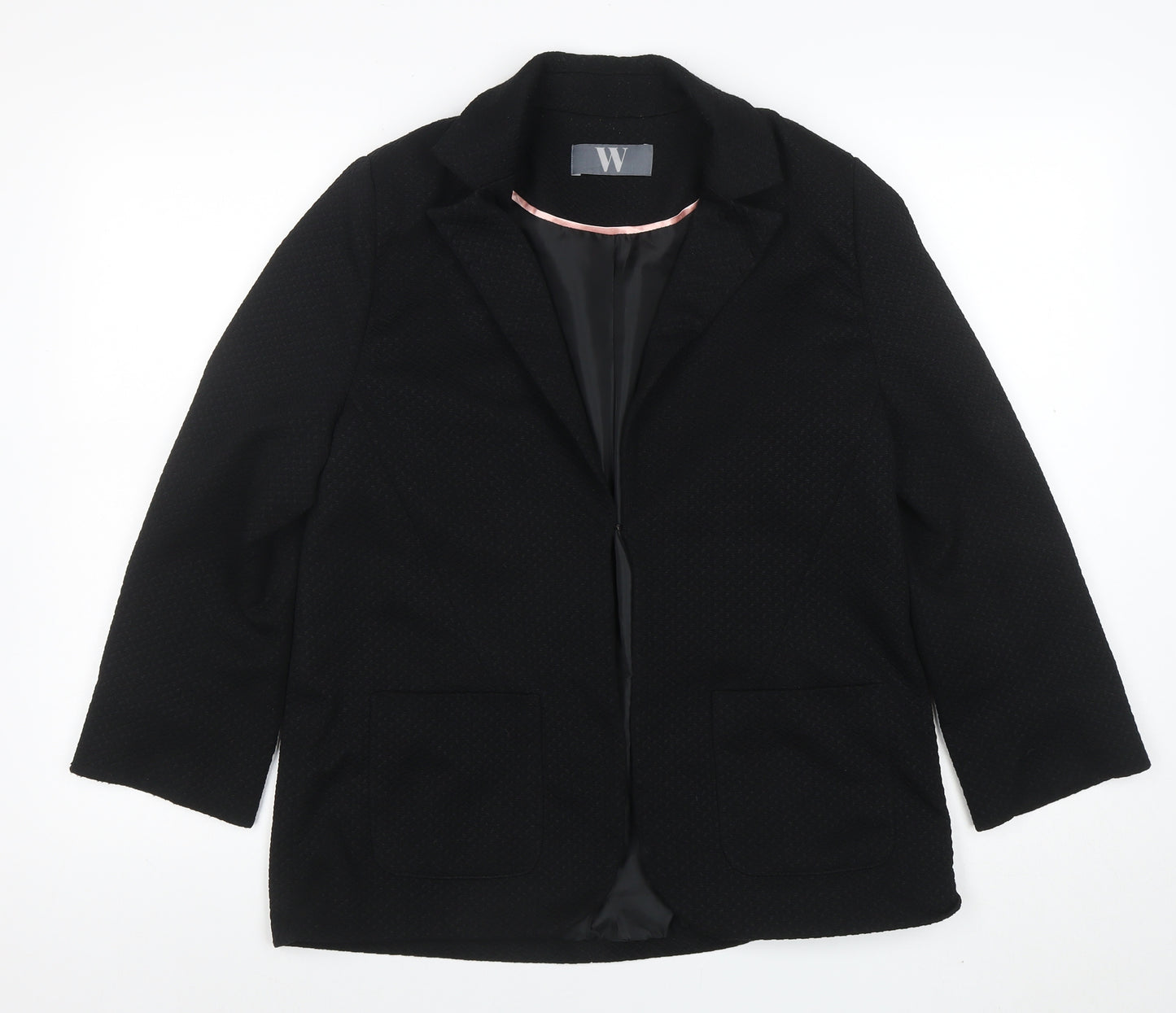 BHS Women Black Blazer Jacket Size 16 Classic Workwear