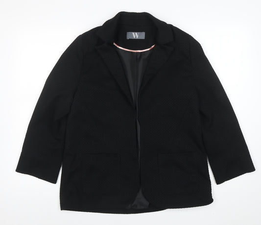 BHS Women Black Blazer Jacket Size 16 Classic Workwear