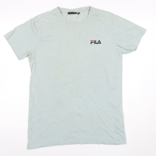 Fila Blackline Men's Green Cotton Crew Neck Short Sleeve T-Shirt M