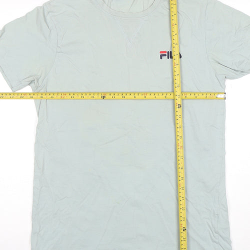 Fila Blackline Men's Green Cotton Crew Neck Short Sleeve T-Shirt M