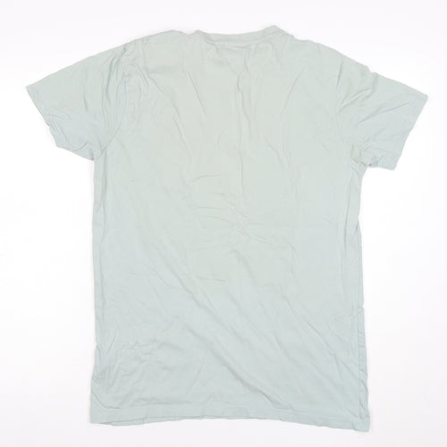 Fila Blackline Men's Green Cotton Crew Neck Short Sleeve T-Shirt M