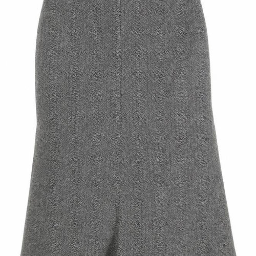 Marks and Spencer Womens Grey Wool Tweed Midi Pencil Skirt Size 14