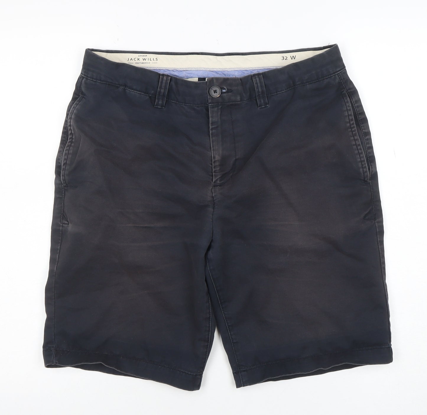 Jack Wills Men's Blue 32W Chino Shorts Cotton Casual